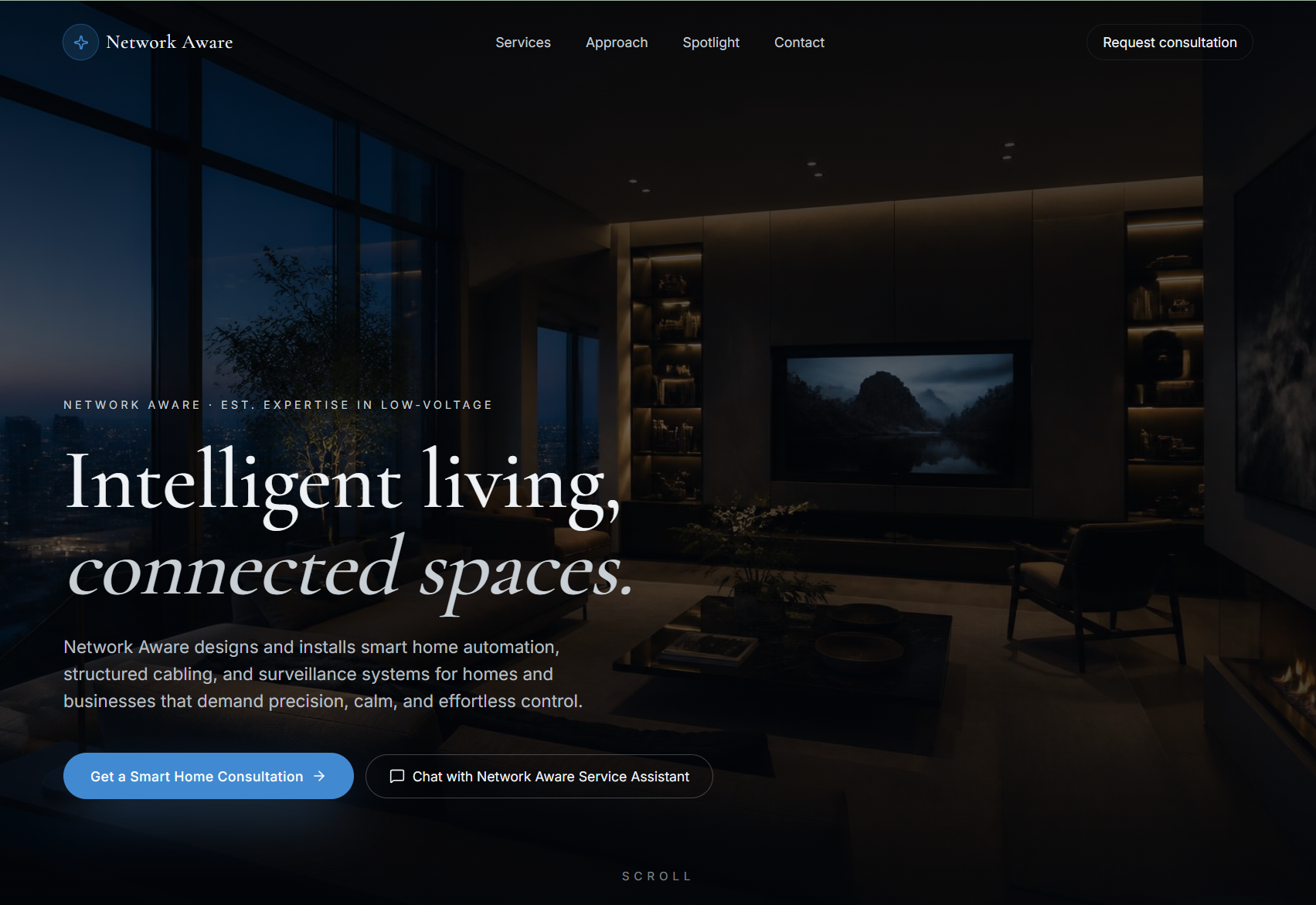 Redesigned website concept — after
